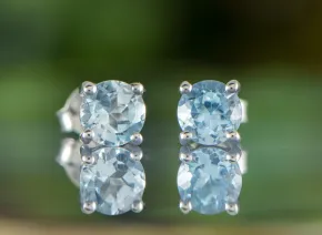 Cercei cu Topaz Albastru