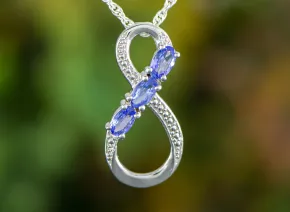 Pandantiv din argint cu Tanzanite "Infinit"