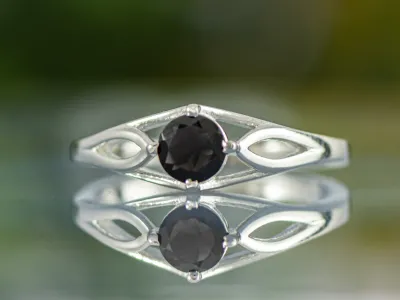 Inel cu Turmalină Neagră 5mm