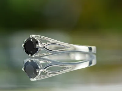 Inel cu Turmalină Neagră 5mm