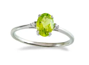 Inel Argint cu Peridot 7x5mm