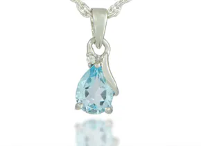 Pandantiv cu Topaz Picătură 7x5mm