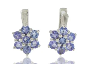 Cercei din argint cu Tanzanite 3mm