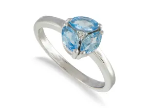Inel de Argint cu Topaz Albastru