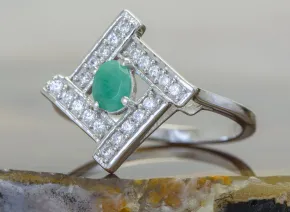 Inel din Argint cu Smarald (Emerald)