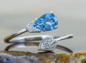 Inel cu Topaz Albastru