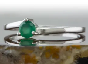Inel cu Agat Verde