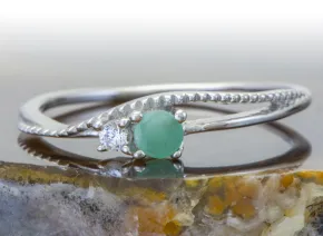 Inel din argint cu Smarald (Emerald)