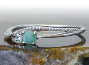 Inel din argint cu Smarald (Emerald)