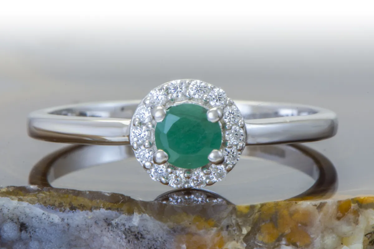 Inel din argint cu Smarald (Emerald)