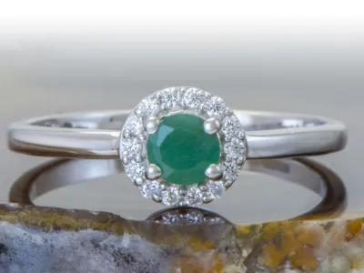 Inel din argint cu Smarald (Emerald)