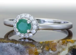 Inel din argint cu Smarald (Emerald)