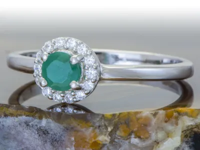 Inel din argint cu Smarald (Emerald)