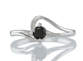 Inel cu diamant negru