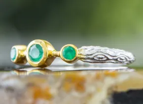 Inel cu Agat Verde
