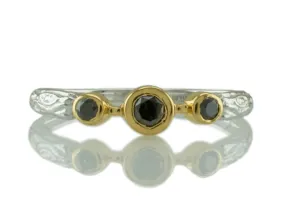 Inel cu Diamant Negru