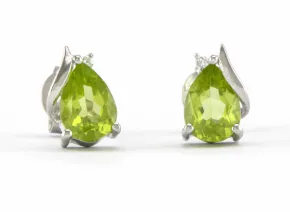 Cercei de argint cu Peridot