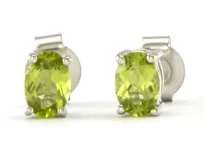 Cercei de argint cu Peridot